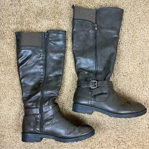 Zip-up Knee High Boots